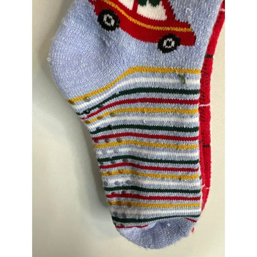 Hallmark‎ Christmas Theme Anklet Socks NWT + Over Calf Sock NWOT- 3 Pairs Bundle